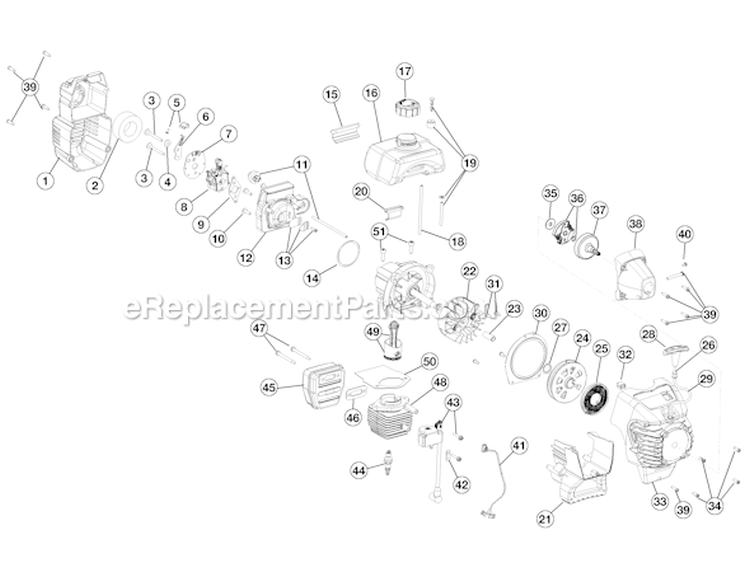 Page B Diagram and Parts List for 41ADY20C901 Yard Man Trimmer